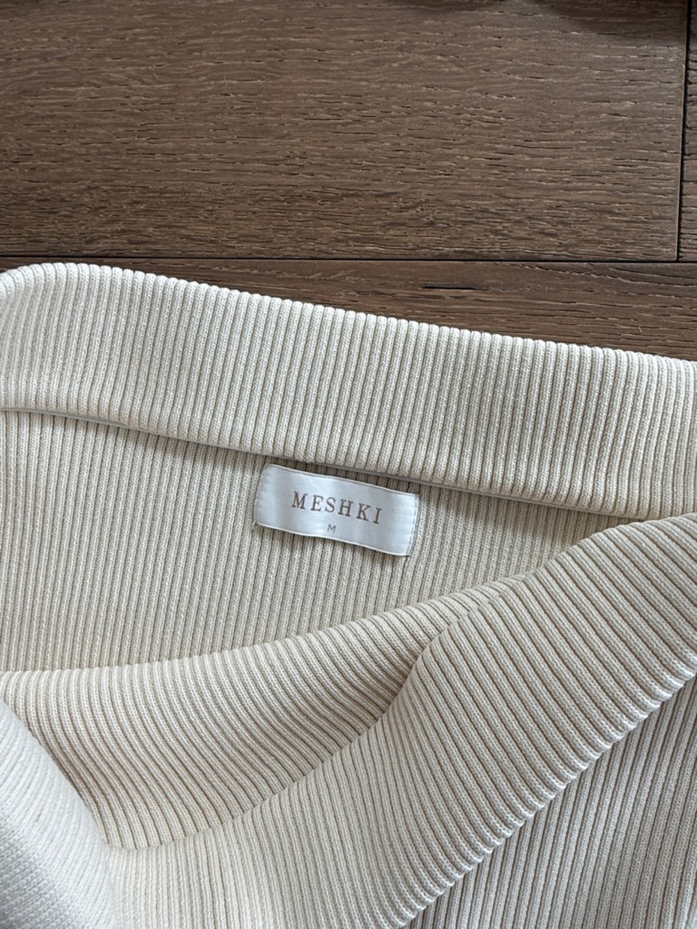 Meshki Cream Knit Two-Piece Set - Crop Top & Maxi Skirt - Picture 4 of 4